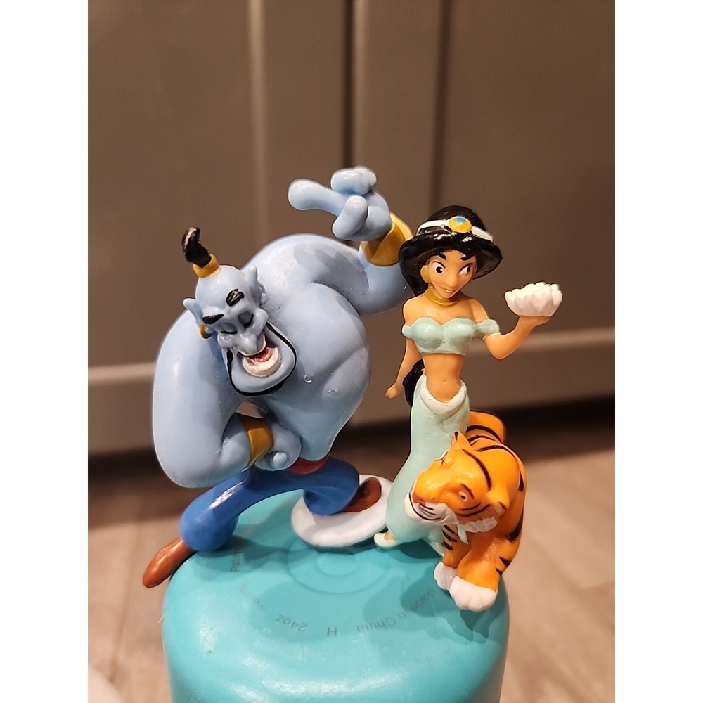 Set GENIE &  JASMINE  2.5" ACTION‎ FIGURES DISNEY TOY CAKE TOPPERS (PRE-OWNED)